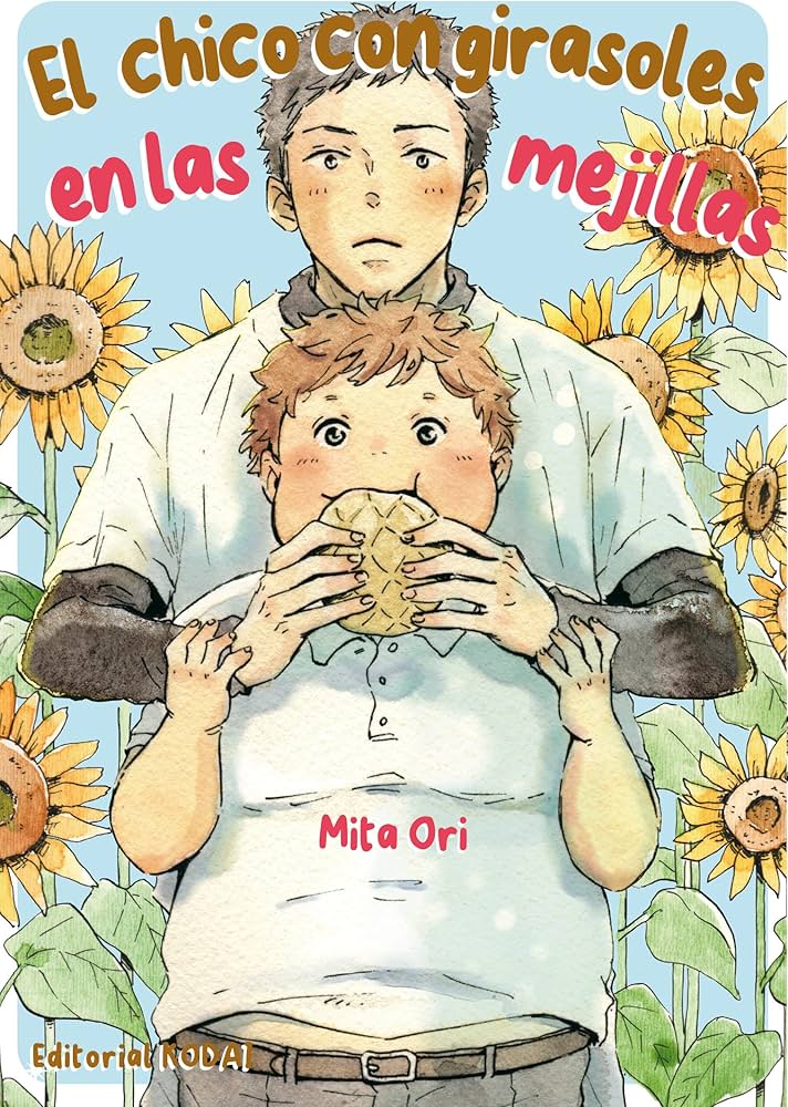 El chico con girasoles en las mejillas